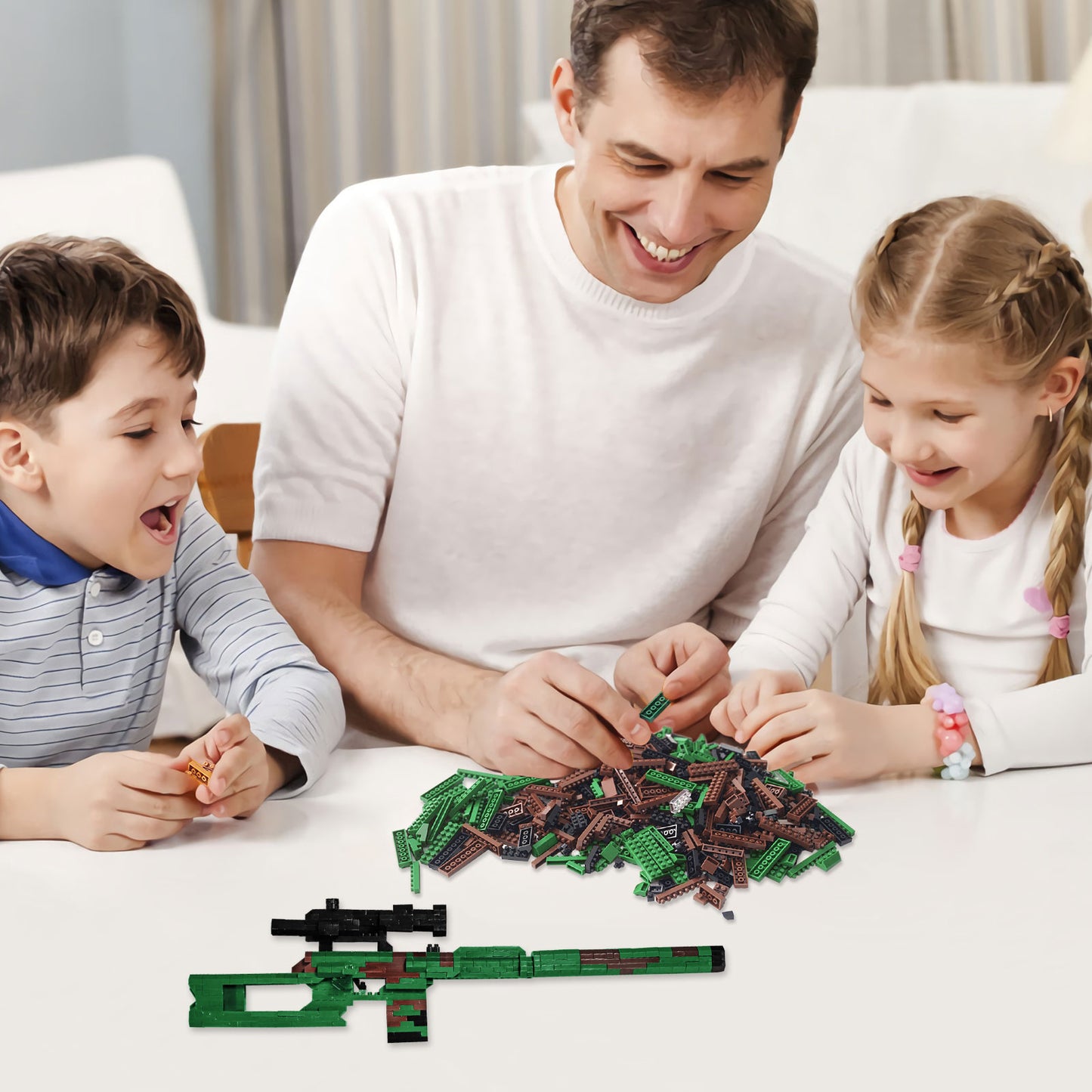 Building Blocks Gun Set,1:3 VSA-94 Model Gun of Mini Bricks