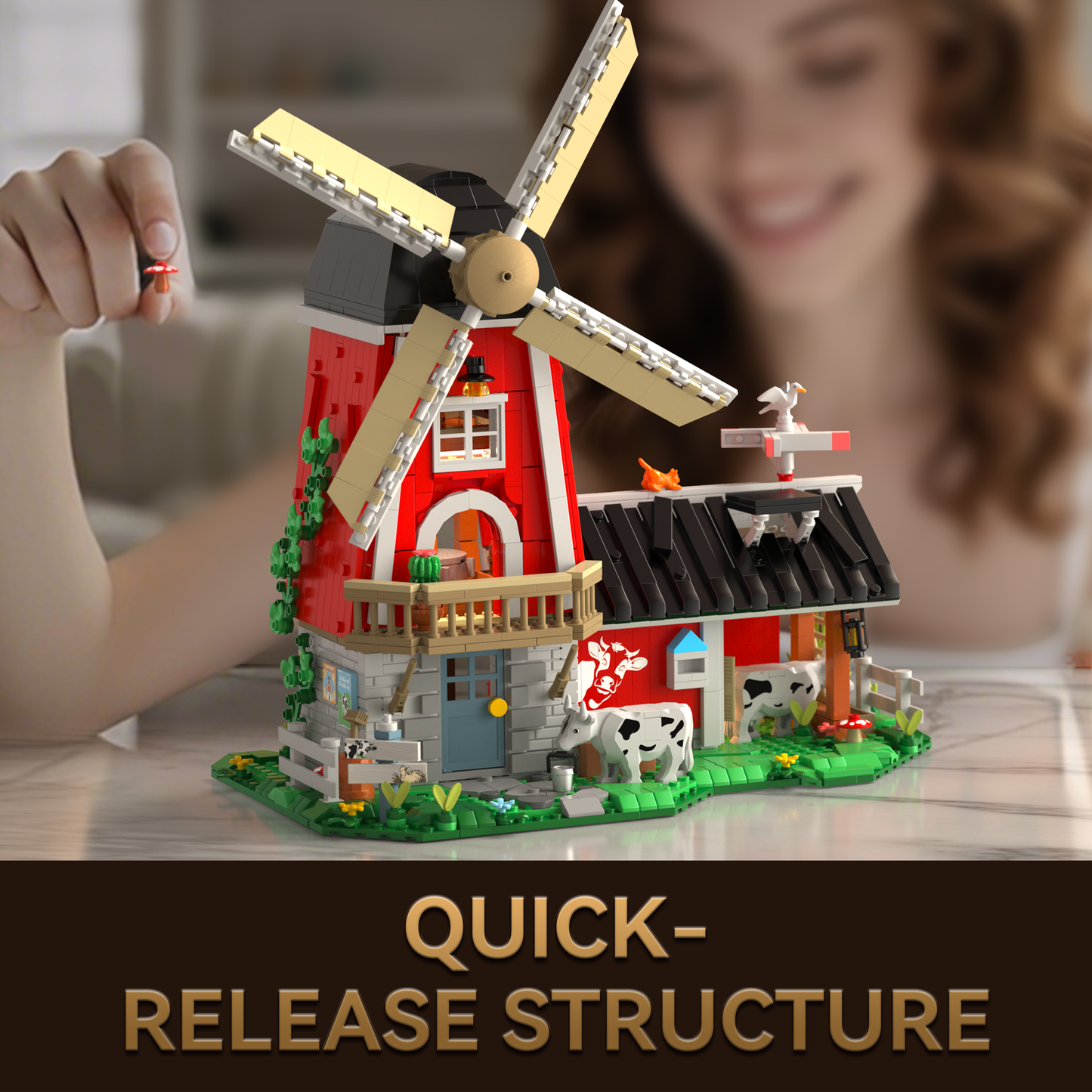 Windmill Dairy Workshop Building Blocks Set