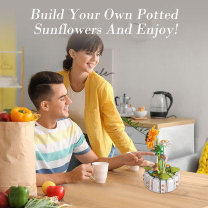 Potted Sunflowers Mini Building Blocks 520 PCS