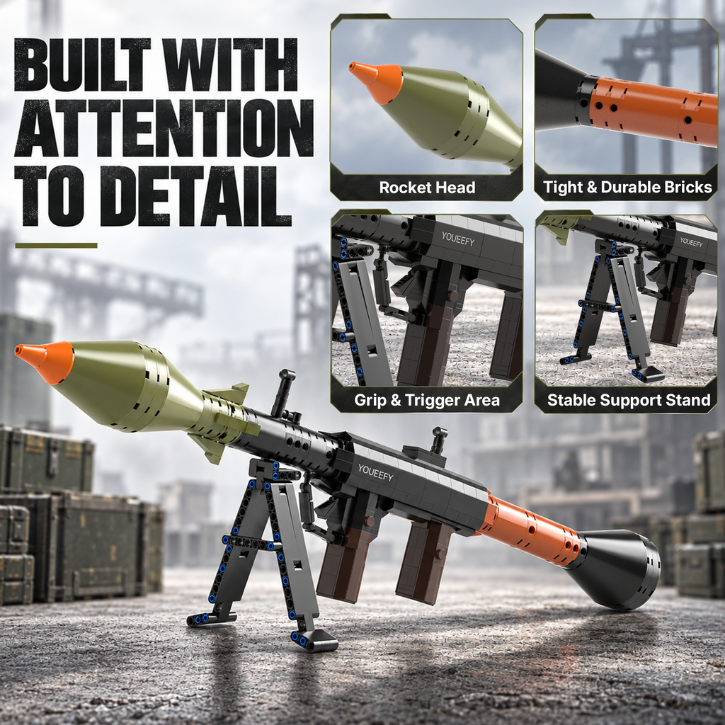 RPG-7 ROCKET Building Blocks Kit – 1:2 Standard Brick