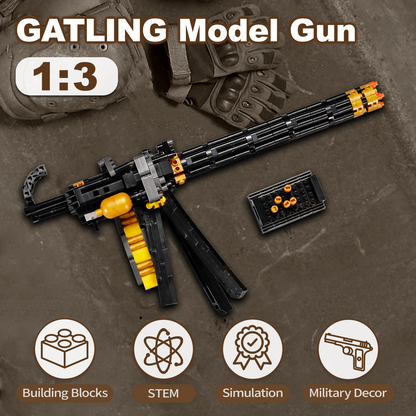 1:3 Gatling Model Gun Building Blocks Set