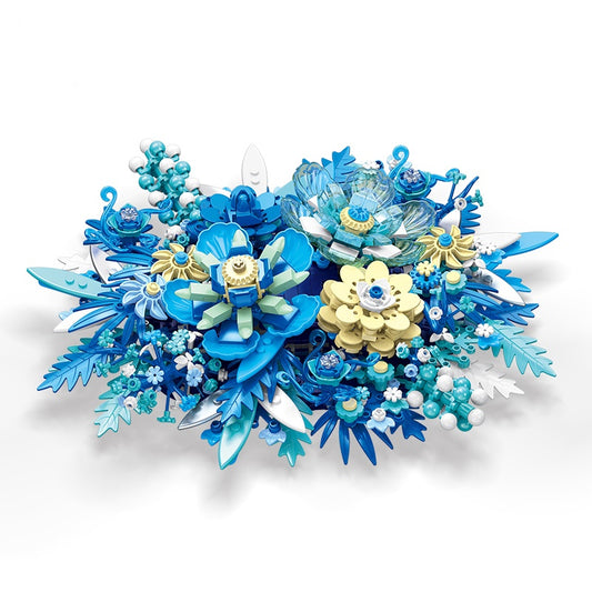 Blue Flowers Building Blocks