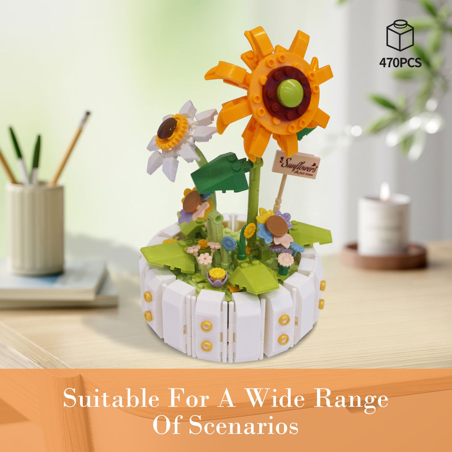 Potted Sunflowers Mini Building Blocks 520 PCS