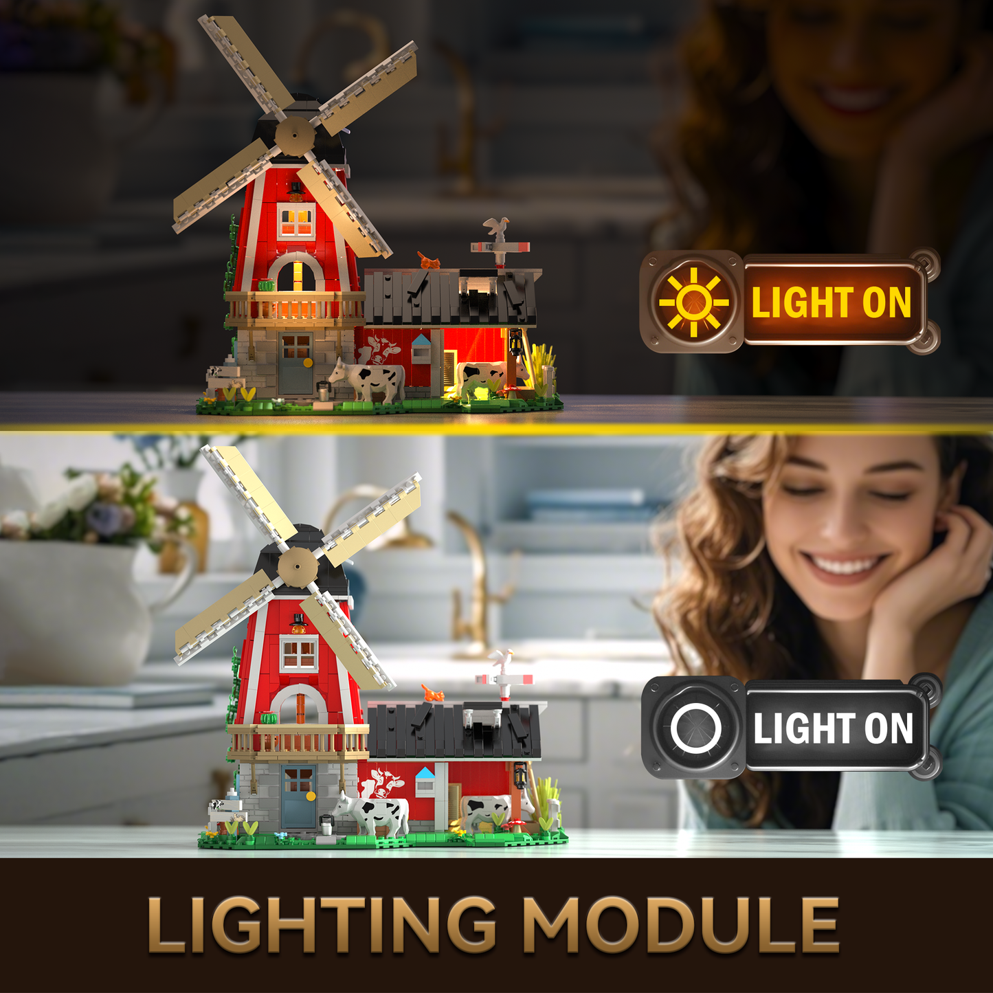 Windmill Dairy Workshop Building Blocks Set