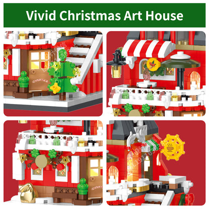 youeefy Bulding Block Christmas,651PCS (Coffee Shop)