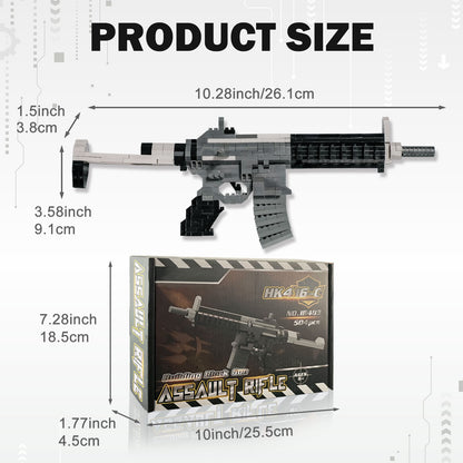 Building Blocks Gun Set,1:3 HK416-C Model Gun of Mini Bricks