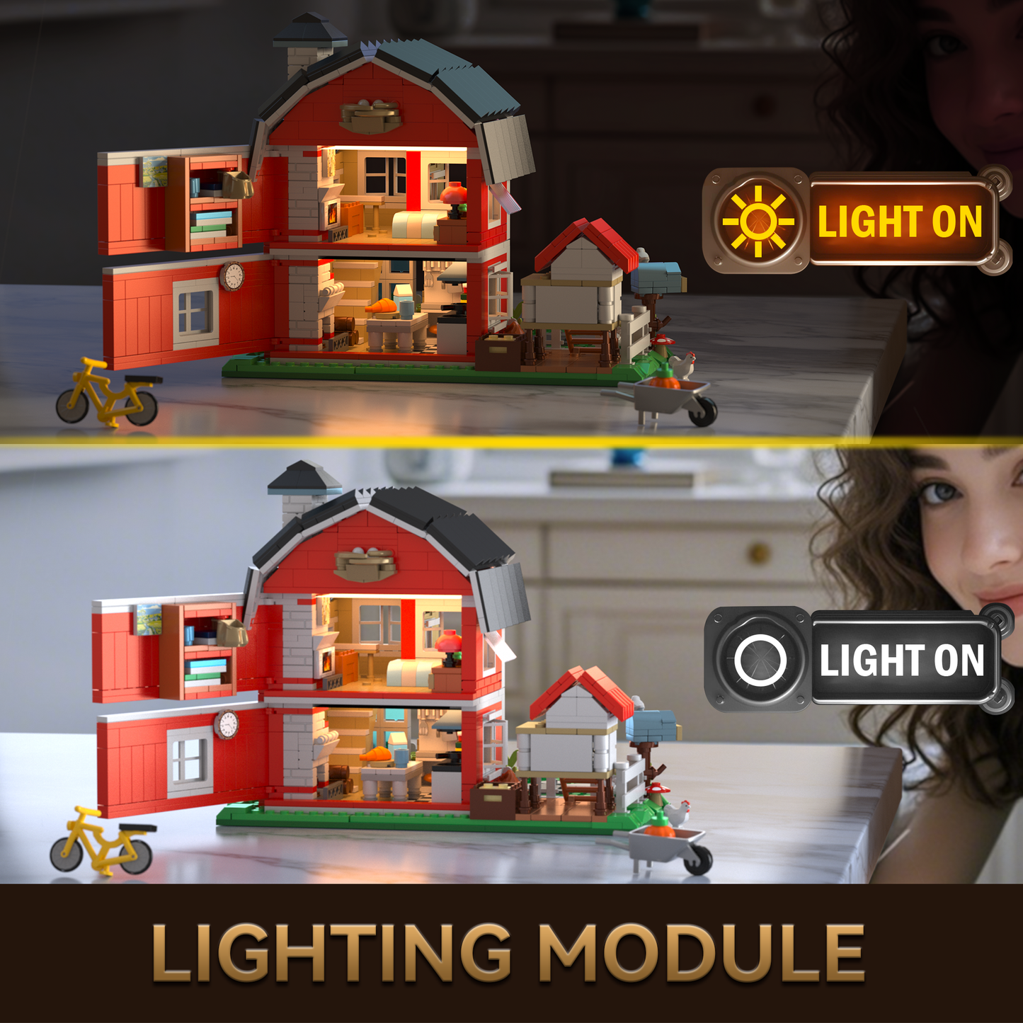Ranch Cottage Building Blocks Set