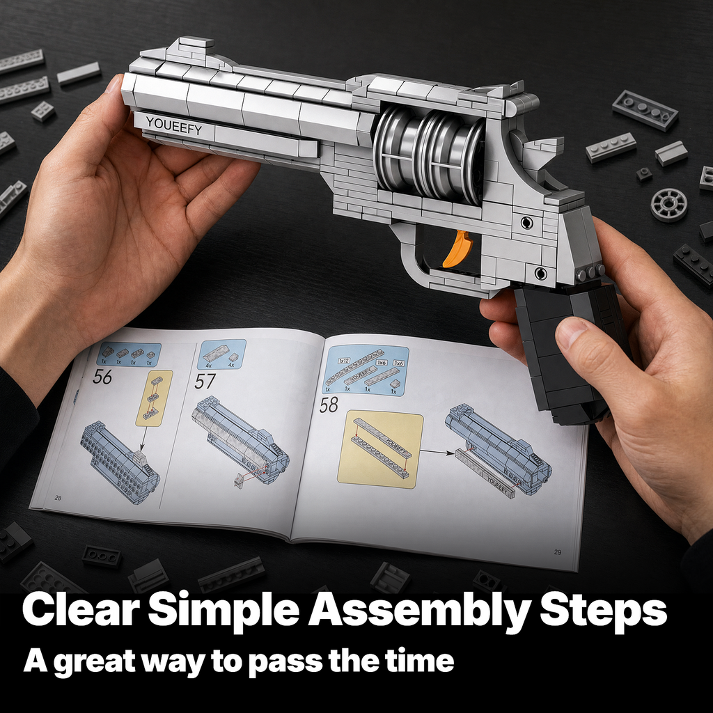 1:1 M500 Magnum Collecting Building Block Set with Display Stand