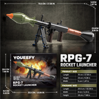 RPG-7 ROCKET Building Blocks Kit – 1:2 Standard Brick