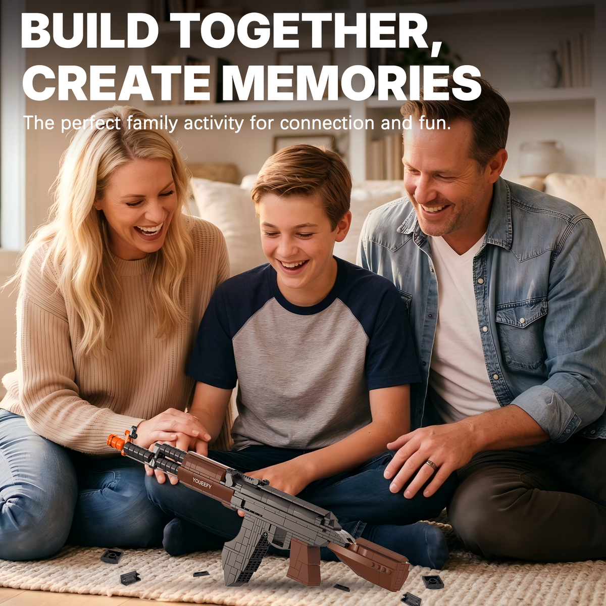 AK-47 Rifle Building Blocks Kit – 1:2 Standard Brick