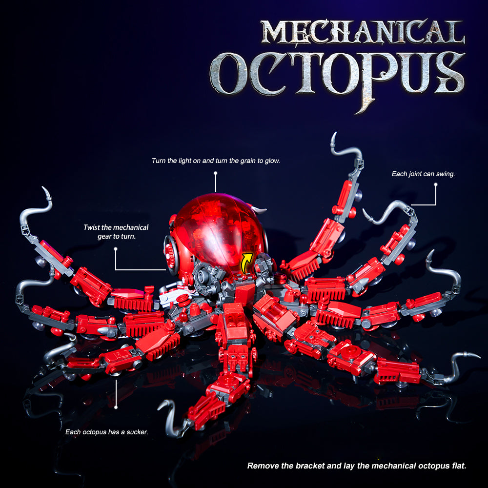 Octopus Building Blocks Set, 882PCS Mechanical Model Building Kit