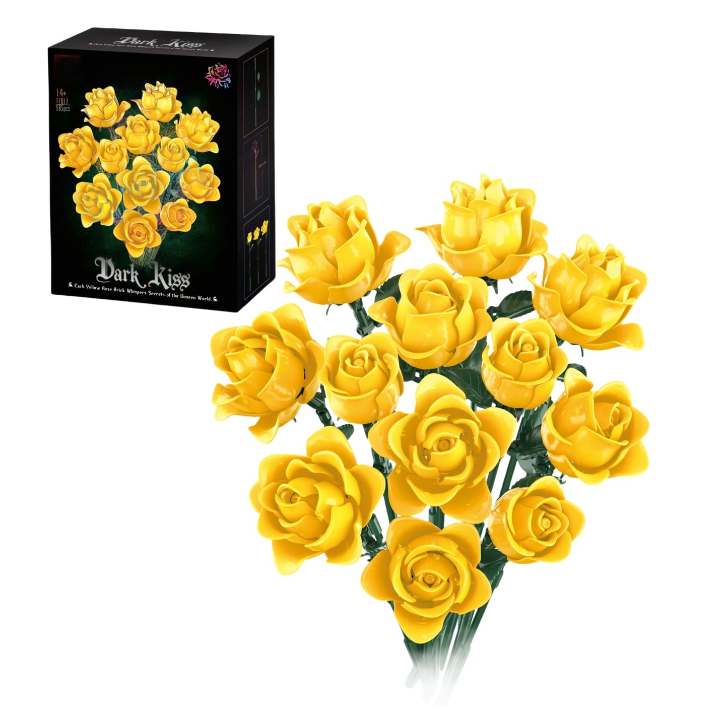Roses Bouquet Building Blocks Set