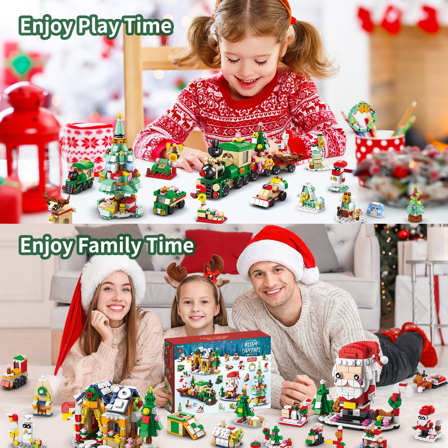 Advent Calender 2024 Building Blocks Set-24 Day Christmas Countdown(1122 PCS)