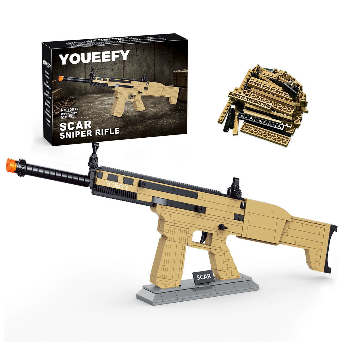 SCAR Rifle Building Blocks Kit – 1:2 Standard Brick