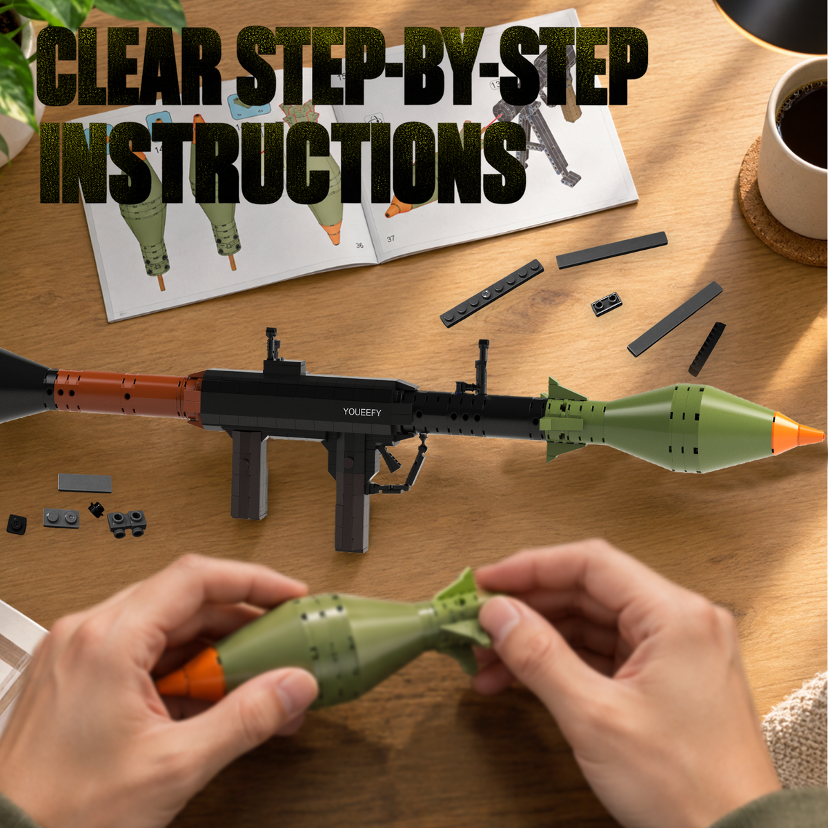 RPG-7 ROCKET Building Blocks Kit – 1:2 Standard Brick