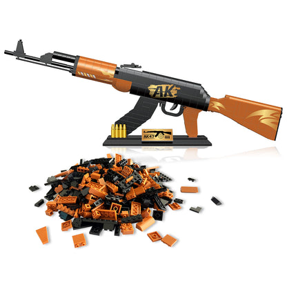 1:1 Building Blocks Gun Set,AK47 Model Gun of Mini Bricks