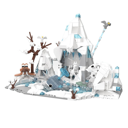 Arctic Glacier World Building Blocks Set with Whales, Sea Lion, Icebergs