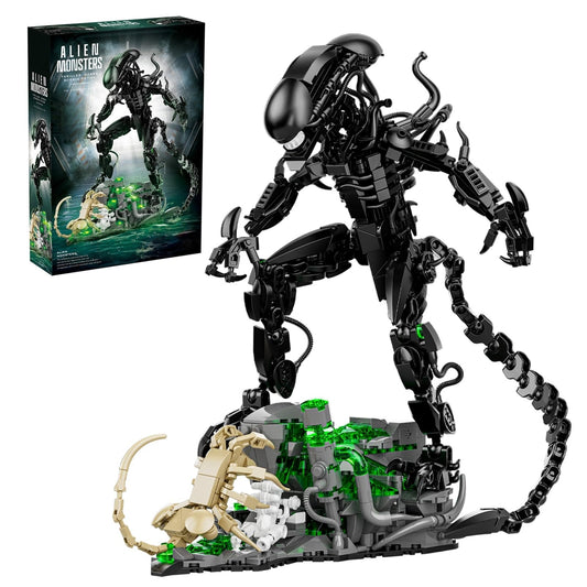 Alien Monsters Building Blocks Set, 1005 PCS Xenomorph Model Building Bricks Kit