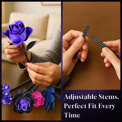 Purple Roses Building Blocks Set