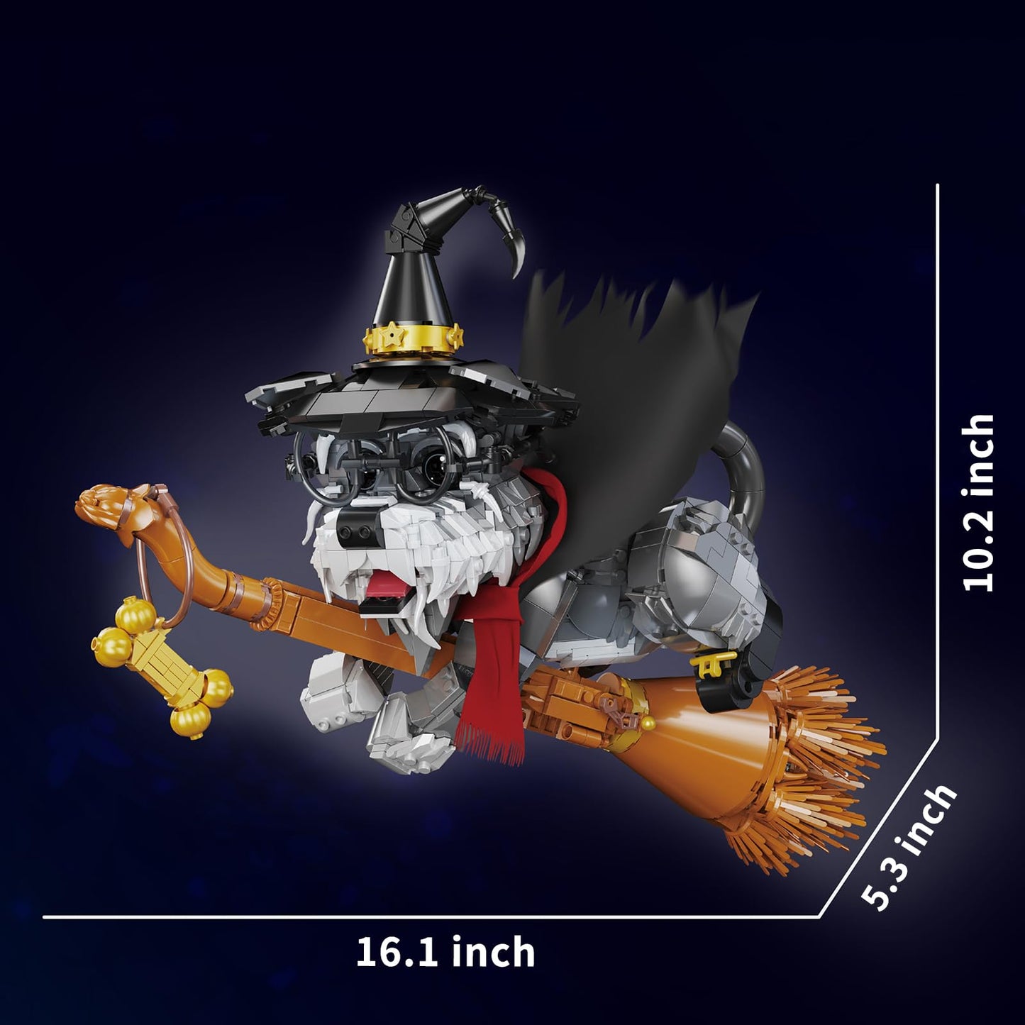Adorable Wizard Dog Model Toy Kit