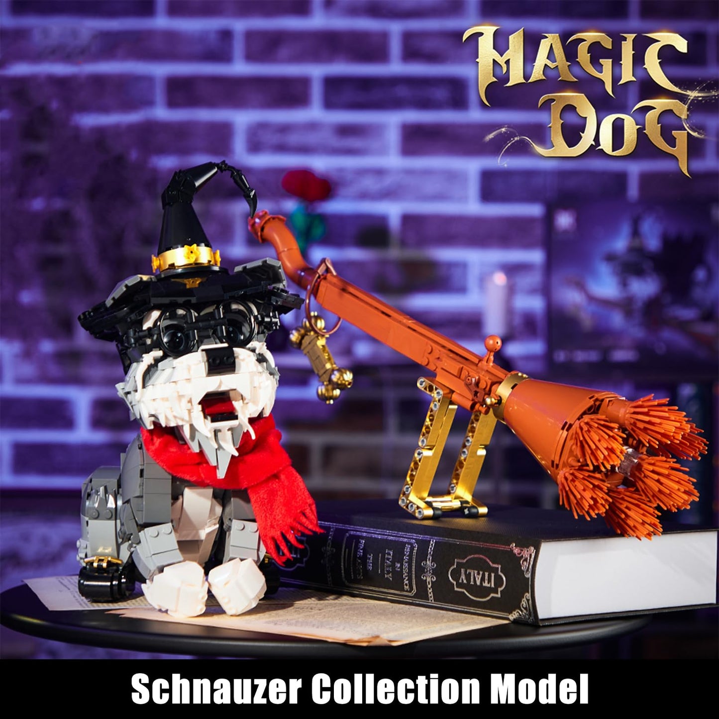 Adorable Wizard Dog Model Toy Kit