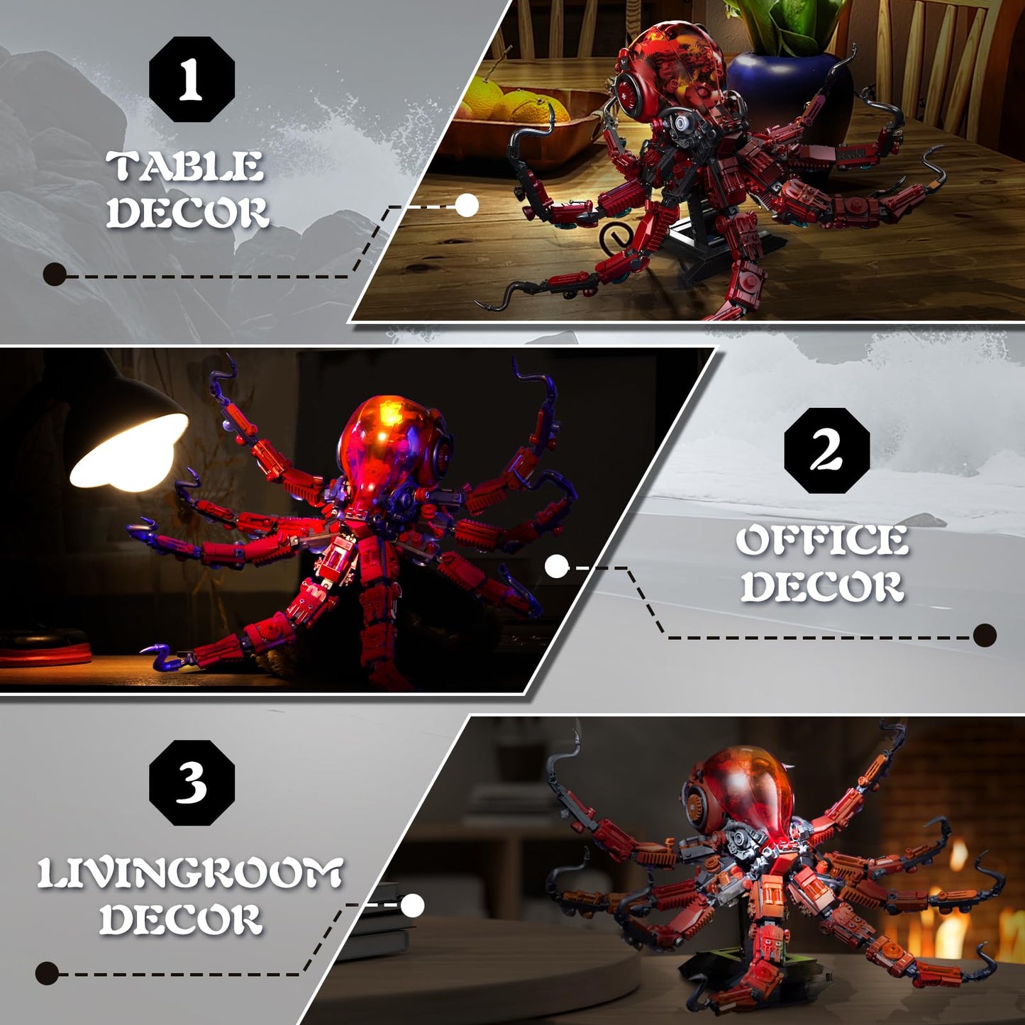 Mechanical Octopus Building Blocks Set