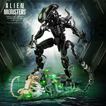 Alien Monsters Building Blocks Set, 1005 PCS Xenomorph Model Building Bricks Kit