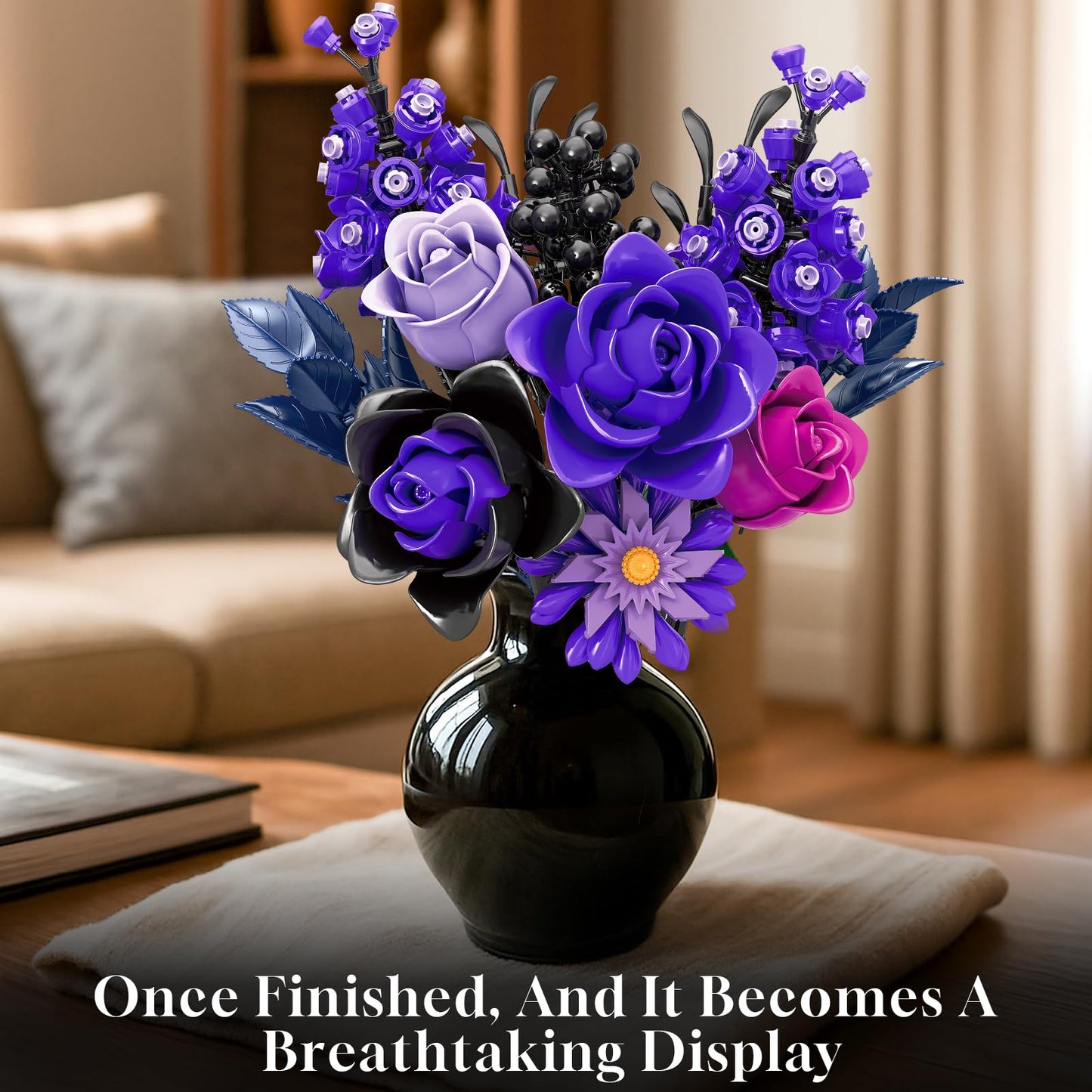 Purple Roses Building Blocks Set