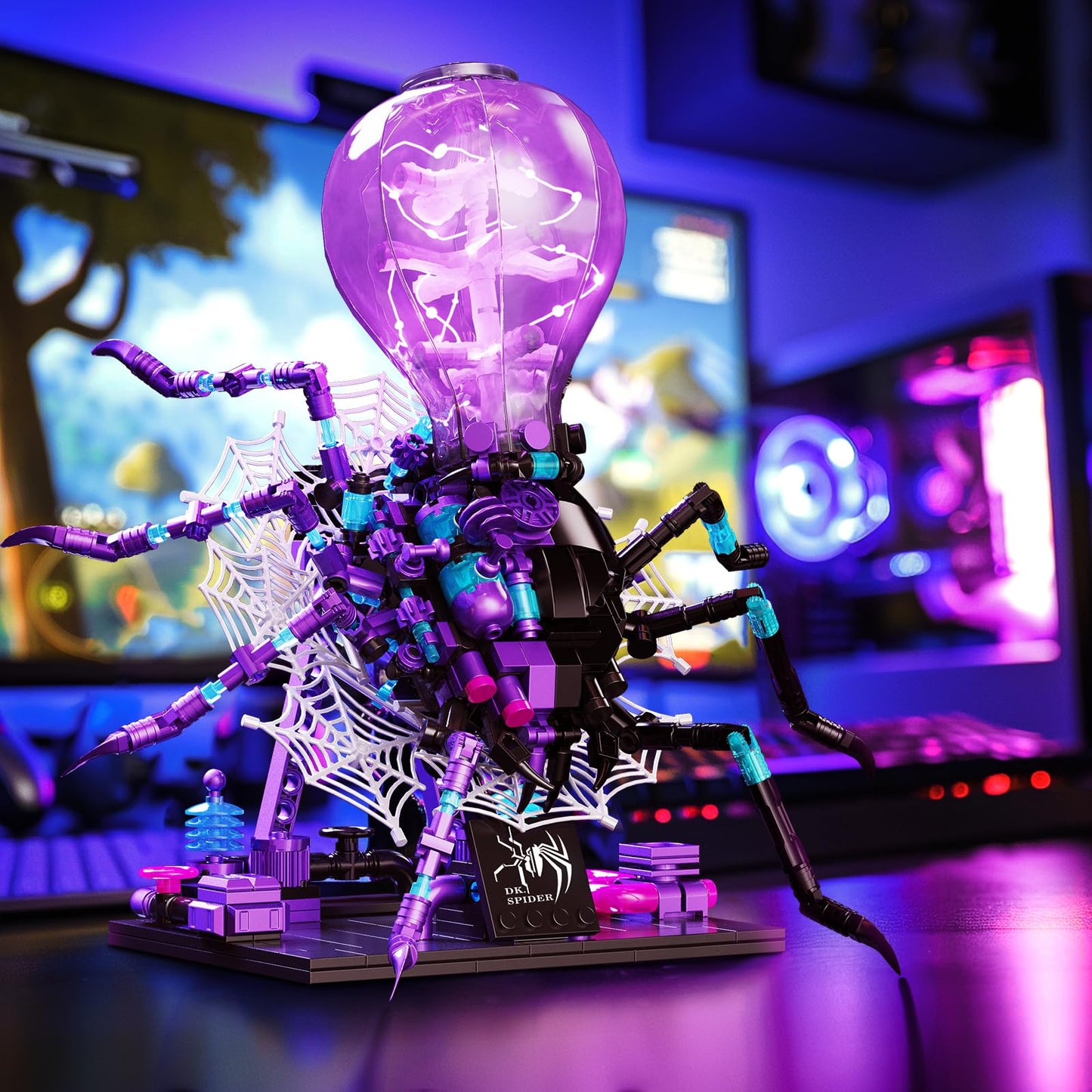 Mechanical Spider Blocks Kit Toy with Light