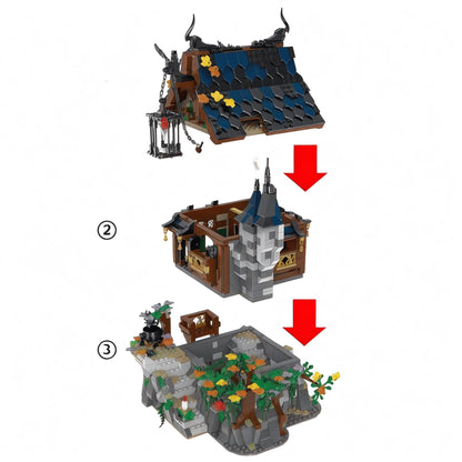 Medieval Wizard's Cabin Building Blocks Set